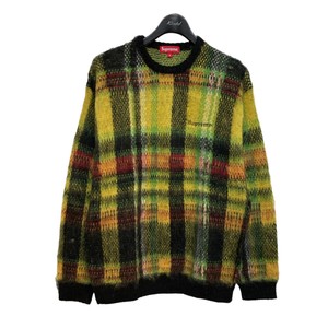 supreme  brushed plaid sweater M