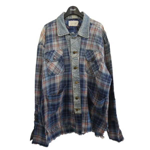 Greg lauren グレッグローレン studio shirt 白 サイズ1 スタジオ