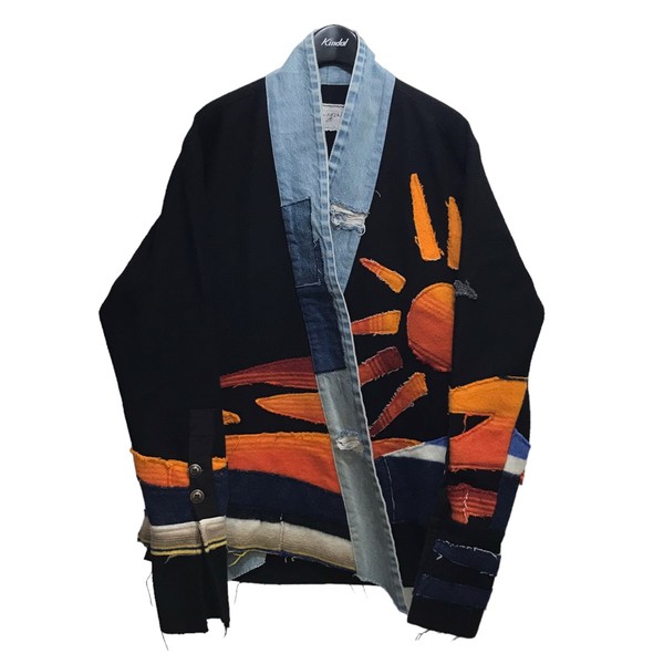 Greg Lauren/グレッグ ローレン】Mixed long blanket kimono