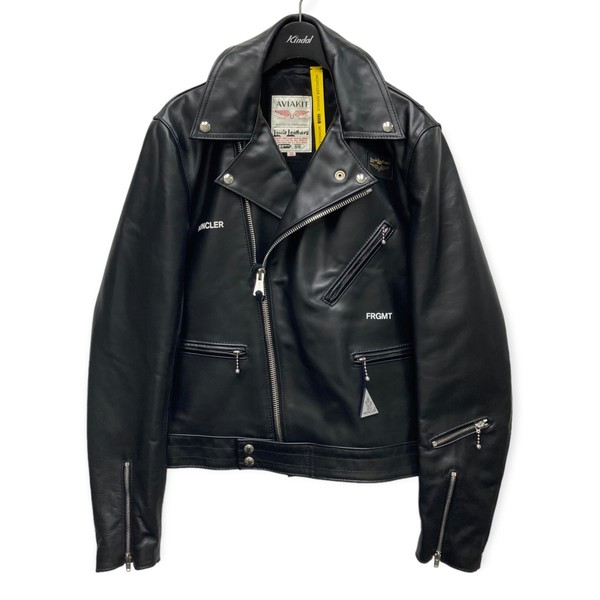 モンクレール フラグメント ルイスレザー レザーライダースジャケット　サイズ38 Lewis Leathers×MONCLER GENIUS× fragment design / ルイスレザー