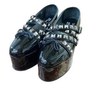 x Repetto studded platform flats in black - Noir Kei