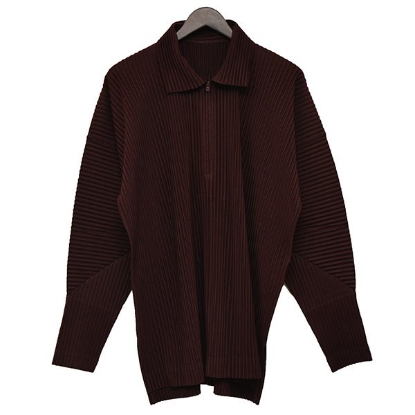 限定値下中 HOMME PLISSE がた プリーツ ポロシャツ 黒