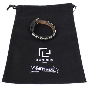 ウルフズヘッド×RAMIDUS ラミダス スタッズ レザー リストバンド