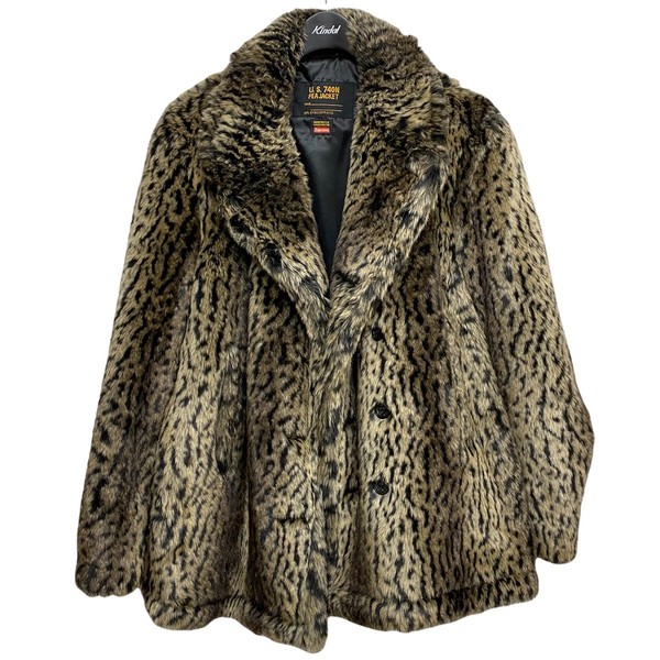 美品　Supreme Schott Fur Peacoat Leopard 17AW SUPREME SCHOTT LEOPARD FAUX FUR PEA COAT | BRAND BUYERS OSAKA