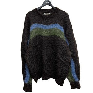 NKNIT 2022AW wave pattern mohair KNIT ブラウン サイズ:2(表記ﾅｼ