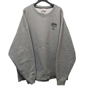 stussy×NIKE Fleece Crew Sweatshirtロゴ刺繍スウェット